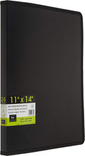 , 93630, Art Presentation Book, 24 Pocket, 11" X 14", 1 Each Black
