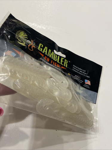NEW GAMBLER GO FISH BURNER CRAW WHITE LIGHTNING 7 CT UC032 - Picture 5 of 5