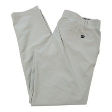 Under Armour Match Play Golf Pants Mens Size 36x32 Flat Front Beige Lightweight
