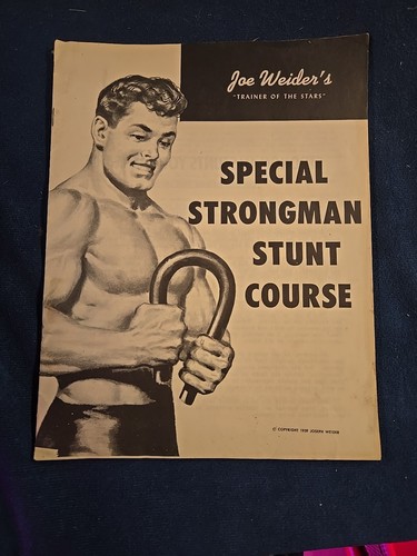 JOE WEIDER "Special Strongman Stunt Course" bodybuilding course booklet 1959
