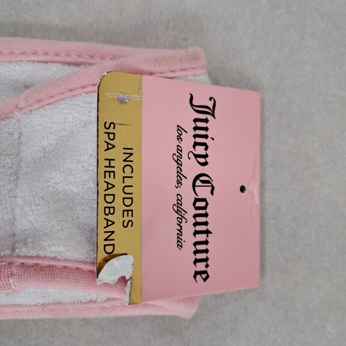 Diadema Juicy Couture Spa Rosa Blanco Terrycloth Estrás Logo Nueva - Imagen 3 de 6