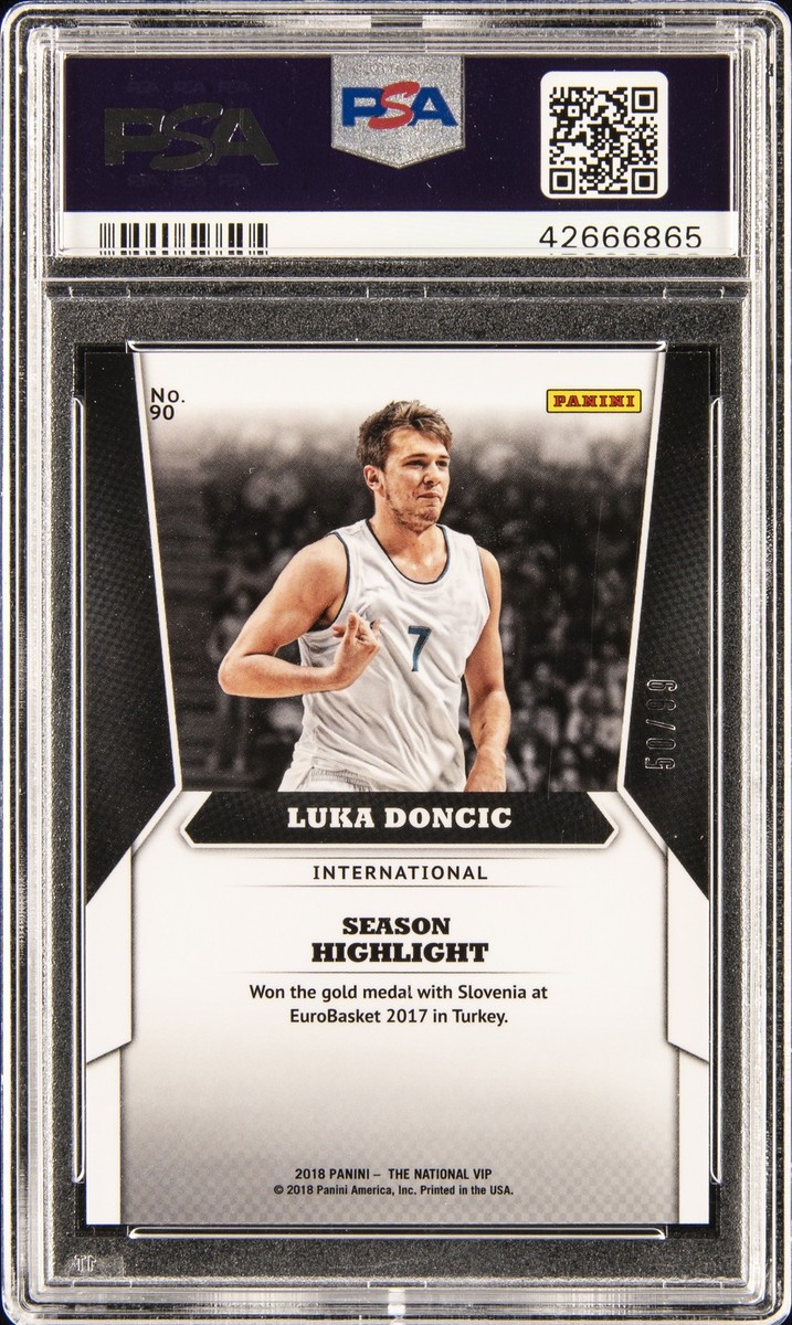 2018 PANINI NATIONAL VIP PRIZM #90 LUKA DONCIC ROOKIE RC 50