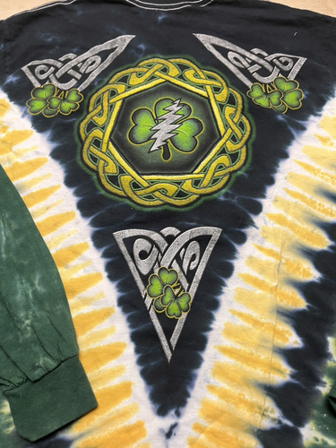 2011 Grateful Dead Shirt Mens Medium Tie Dye Liquid Blue Long Sleeve Celtic - Picture 7 of 12