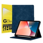 Tablet Schutzhülle für Apple iPad Pro 7. Gen 13 2024 Klapp Cover Case Blau Folie