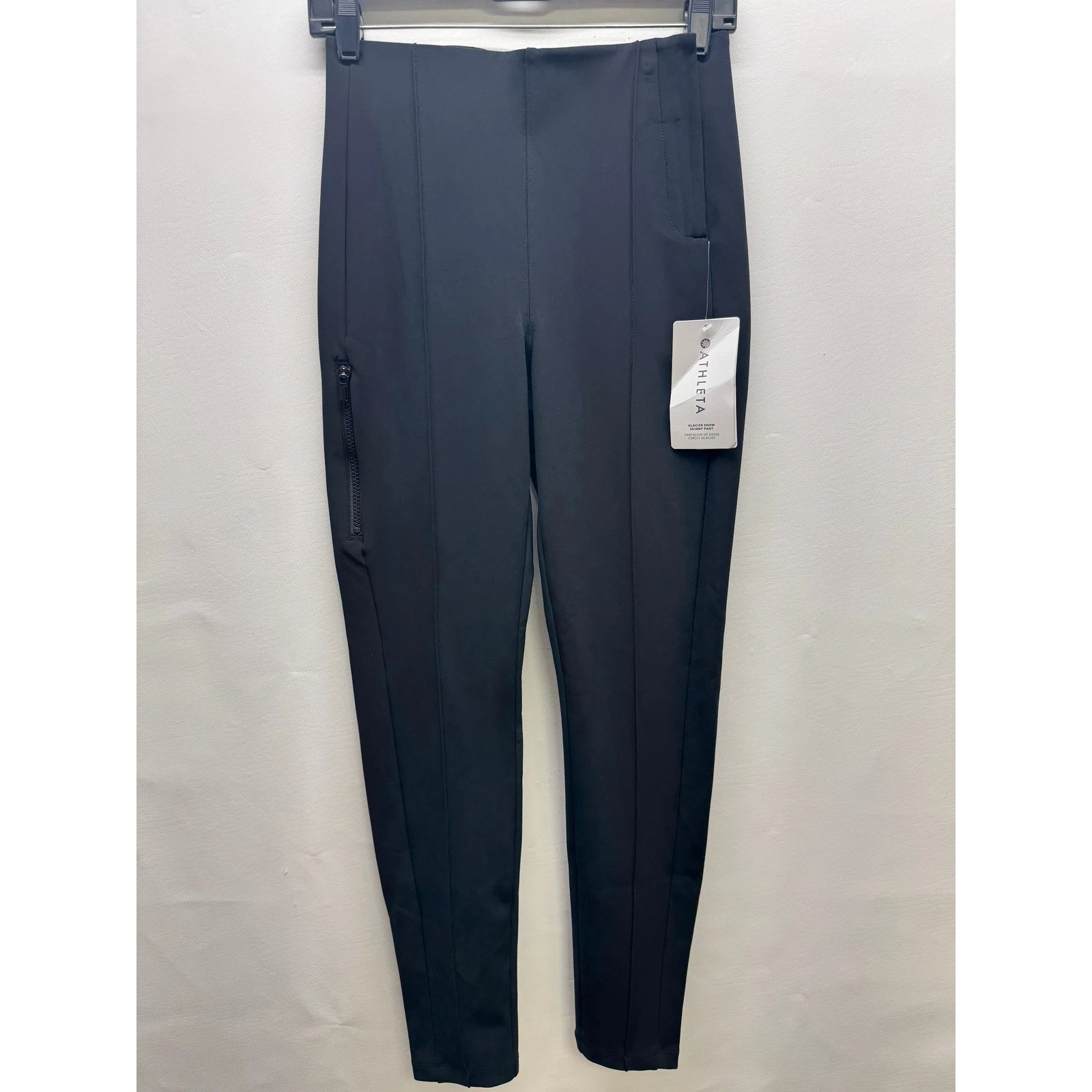 Athleta Glacier Snow Skinny Pant Womens 4 Black High Rise Insulated Winter Ski