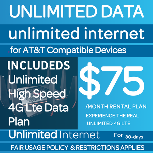 AT&T Unlimited Data Hotspot Plan + Free 4G LTE Router | No Contract Internet - Zdjęcie 1 z 4