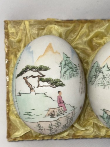 Rare Vintage Handpainted Oriental Eggs - Picture 5 of 10