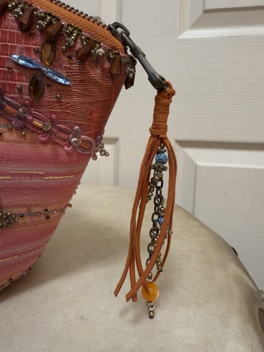 Mary Frances Joyas Cuentas Llavero Cuero Cartera Bolso de Mano Bolso de Mano - Imagen 9 de 13