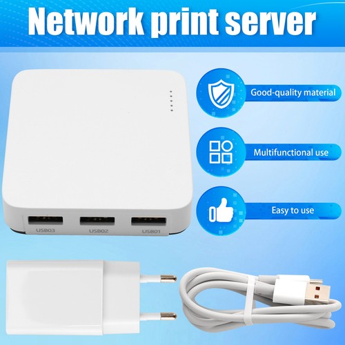 Le Serveur D'Impression Filaire Connecte 3 Imprimantes USB en Même Temps et7062 - Afbeelding 5 van 7