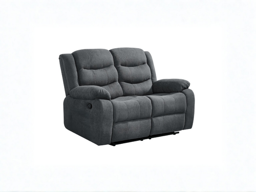 Relaxsofa 2-Sitzer in Grau Stoff Neu | MNS24 | Ausverkauf | Schnelle Lieferung! - Bild 2 von 3