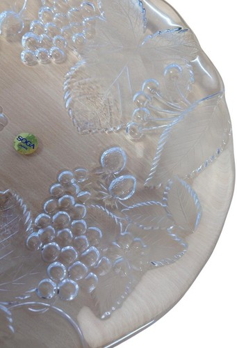 Glass Decorative Fruit Plate Dish SOGA Japan Boxed Embossed Kitchen Home  - Picture 3 of 8