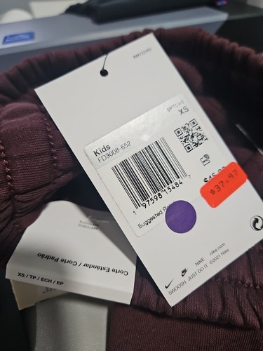 Nike Sportswear Club Fleece Joggers Bambini FD3008-652 Pantaloni Swoosh Taglia XS - Foto 4 di 4