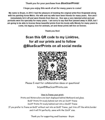 Panda High Resolution Print of Original Fine Art Watercolor by Ron Krajewski - Picture 4 of 8