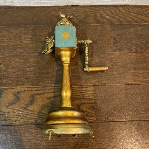 Caja de música de metal y madera REUGE 1890-1900 molino de pimienta altura 11 pulgadas - Imagen 2 de 13