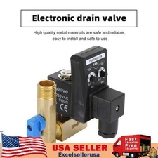 AC220V Electronic Timed 1/2" Air Compressor Tank Auto Water Moisture Drain Valve