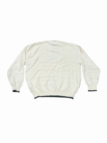 Maglione uomo vintage Croft & Barrow ricamato pesce pescatore vecchio denaro grande - Foto 3 di 6