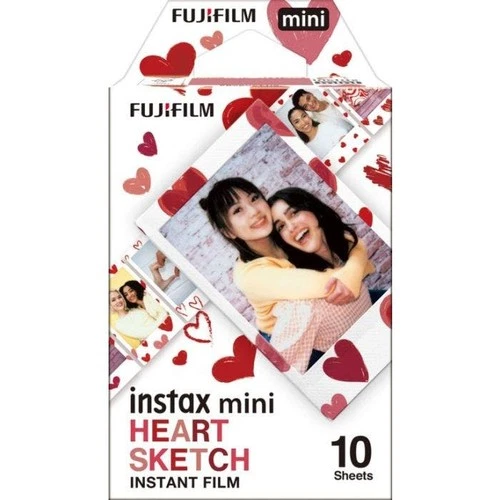 Fujifilm Instax Mini Instant Film (10 Shots): Heart Sketch - EXPIRY: 2027-10