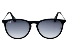 Ray-Ban Women Sunglasses RB4171 Erika Matte Black Frame Grey Gradient Lens 54mm