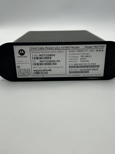 Motorola MG7700 Modem WiFi Router Combo - Picture 5 of 5