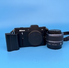 Nikon 1 V1 10.1MP Digital Camera With  VR 10-30mm f/3.5-5.6 Lens, Black - Tested