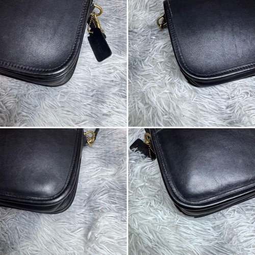 Bolso de Hombro COACH 9755 Bandolera de Cuero Negro Accesorios de Moda para Mujeres Bloqueo Giratorio - Imagen 5 de 12