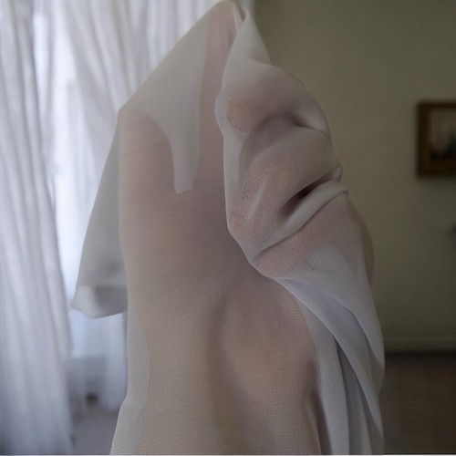 Thinnest Chiffon Kashmiri Burqa With Floral Eyes Mesh No Cap Sleeveless Design - Picture 14 of 14