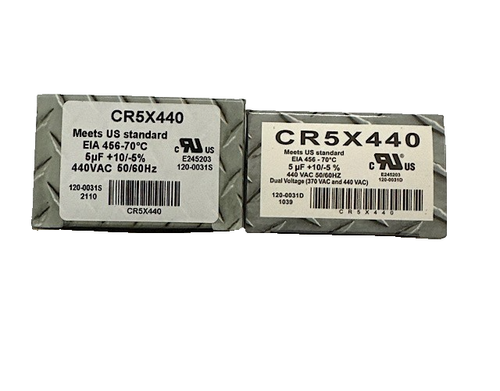 2-PACK - NEW 5/440 oval run capacitor 5 MFD - Picture 1 of 5