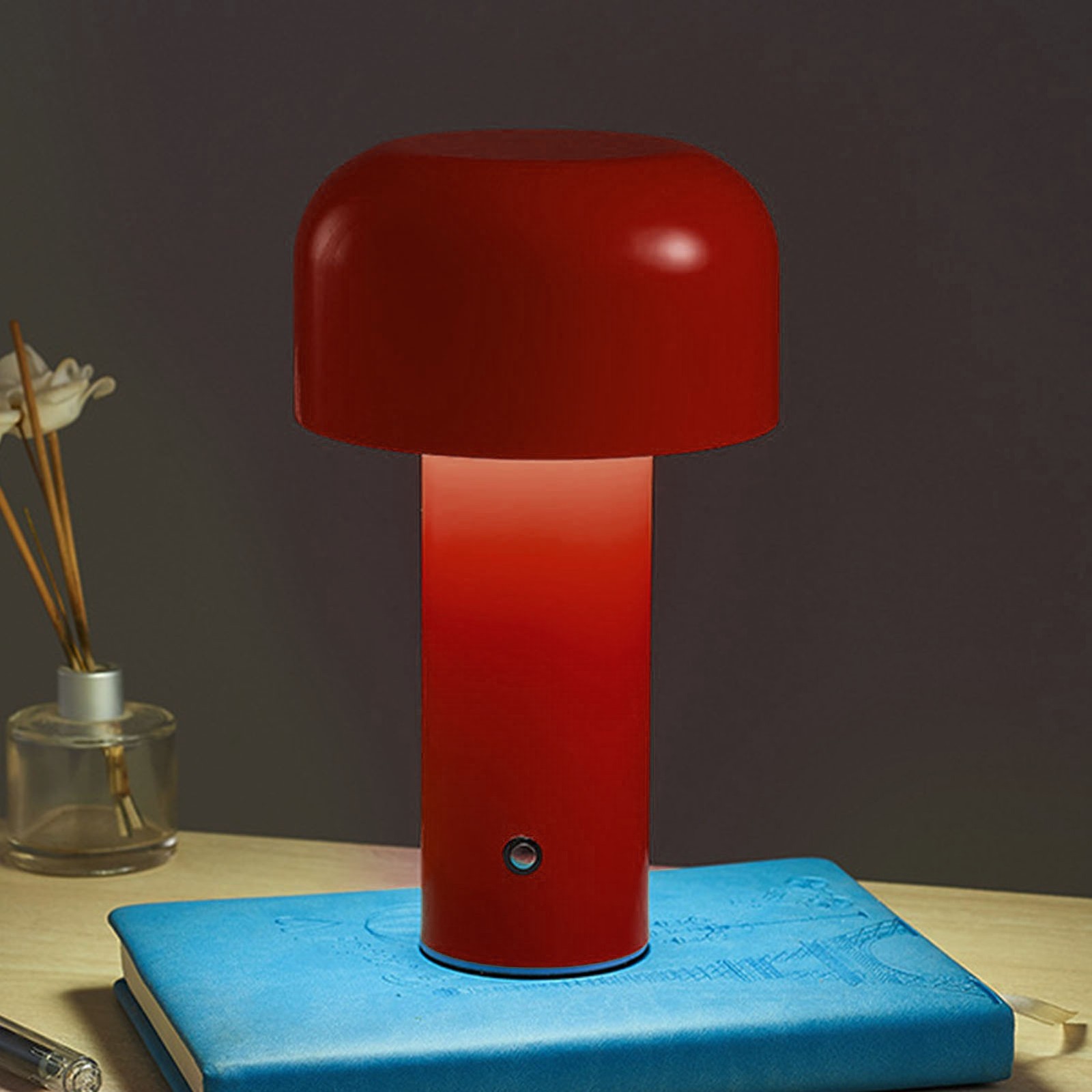 Mushroom Table Lamp Three Colors LED Light Beads Stepless Dimming Mushroom Lamp