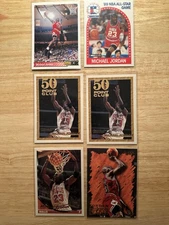 6 Card Michael Jordan Bulls Card Lot Topps Gold Hardwood Leaders NM/Mint