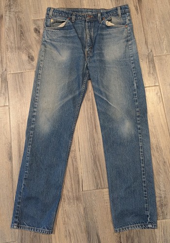 Levi's 505 Jeans STRAIGHT Regular Fit 36 x 32 MADE IN USA 1995 Distressed Orange