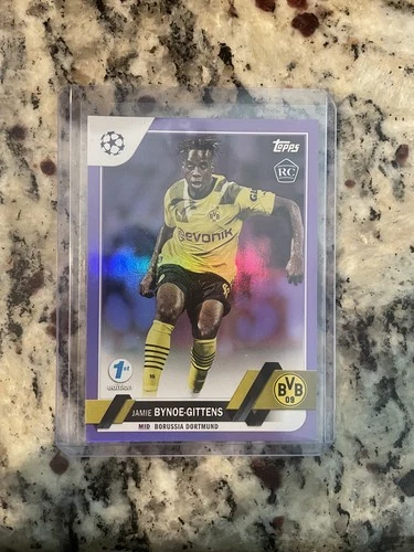 2022-23 Topps UEFA Club Competitions 1st Ed #43 Jamie Bynoe-Gittens Purple #/30