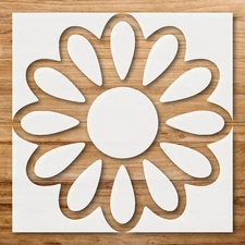 Simple Floral Sunflower Wall Art Stencil for Nature - Inspired Projects - Stenc…
