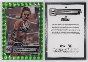 2025 Topps Chrome WWE Neon Green Geometric Refractor /75 Roxanne Perez #44