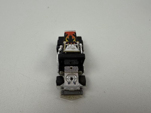 Semirremolque vintage TYCO US1 HO Slot Car negro con llamas Peterbilt camión sin probar - Imagen 10 de 10