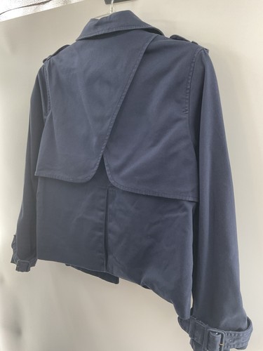 H&M Marineblau Cropped Jacke Damen Gr. 10 Mantel ��63 - Bild 7 von 7