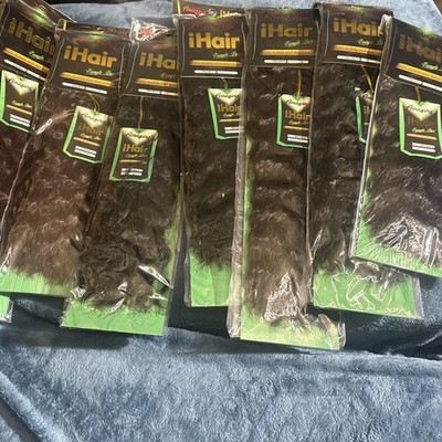 iHair Tangle Free Human Hair Super Wave Wavy Weft 16in Black/Dark Brown