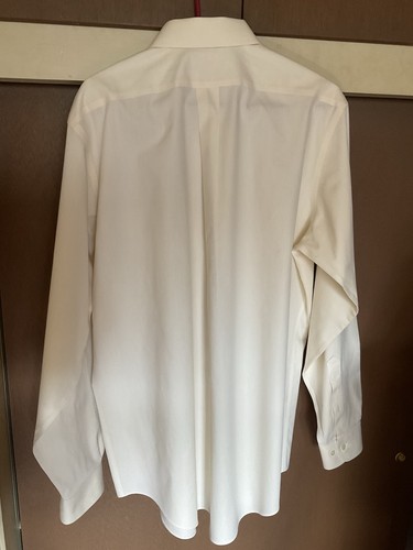 Brooks Brothers camicia abbottonata uomo 16-6/7 avorio manica lunga non ferro - Foto 3 di 4