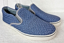Bernie Mev Blue Woven Verona Slip On Sneaker Deck Shoe 8 / 39