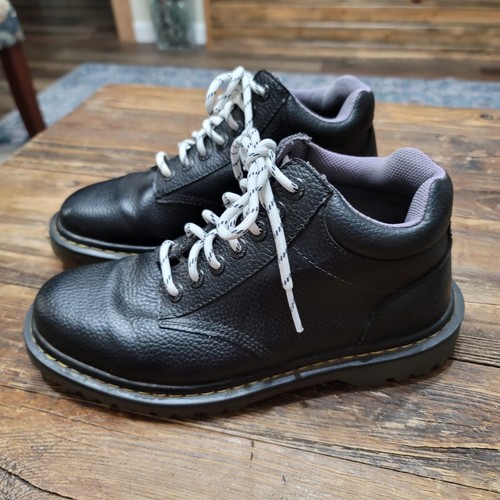 Botas de cuero negras descontinuadas Dr. Martens Harrisfield Docs talla UK 8 US 9 EUC - Imagen 6 de 11