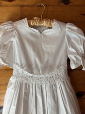 Vintage, White "Ruth Of Carolina" Girls Dress, Lace Florals