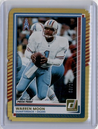 2025 DONRUSS WARREN MOON PRESS PROOF GOLD DIE-CUT /25 