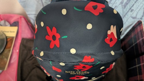 Kate Spade Navy Whimsy Floral Printed Medium Backpack Nylon Waterproof Spring - Picture 6 of 18