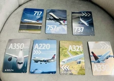 SET Of 7 NEW RELEASE 2025 Delta Air Lines  Pilot Trading Cards!!!HOT!!