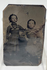 Tintype Photo Sisters Antique Child Sibling Photograph