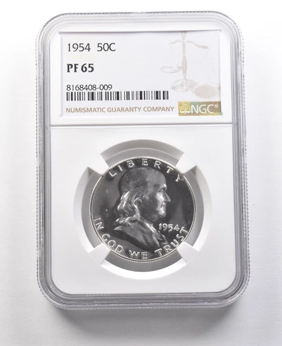 1954 Franklin Half Dollar PF65 NGC Great Contrast *8929