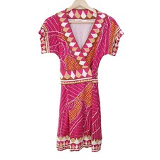 Auth DIANE VON FURSTENBERG(DVF) - Pink Brown Multi Women's Dress