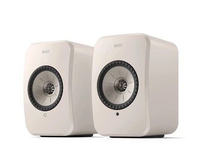 KEF - LSX II LT - Wireless HiFi Speakers - Stone White - Open Box