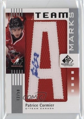 2011-12 SP Game Used Edition Team Marks /50 Patrice Cormier #TM-PC Auto 4f5