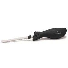 ChefWave Cordless Rechargeable Electric Knife with 2 Serrated Blades Black