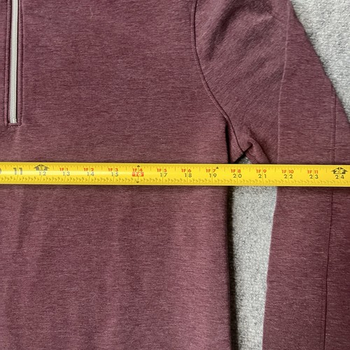 Banana Republic Sudadera Para Hombre Grande Rojo Pullover Polartec 1/4 Cremallera Exterior - Imagen 12 de 13